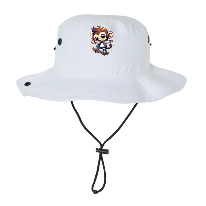 Funny Monkey Skateboarding Meaningful Gift Legacy Cool Fit Booney Bucket Hat