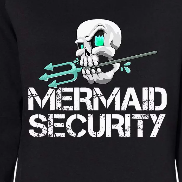 funny Mermaid Security Pirate Skull Swim Womens California Wash Sweatshirt