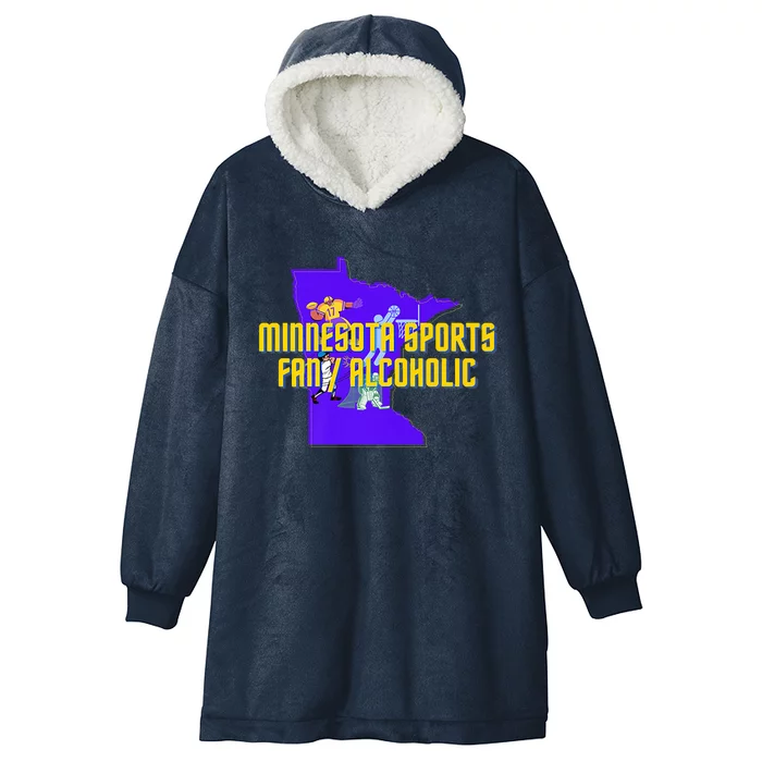 Funny Minnesota Sports Fan Alcoholic Fun Gift Idea Hooded Wearable Blanket