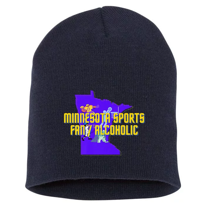 Funny Minnesota Sports Fan Alcoholic Fun Gift Idea Short Acrylic Beanie