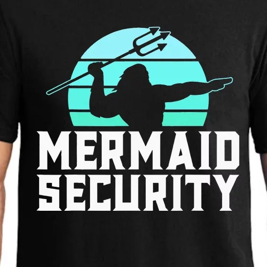 funny Mermaid Security Swimmer Dad Merdad Pajama Set