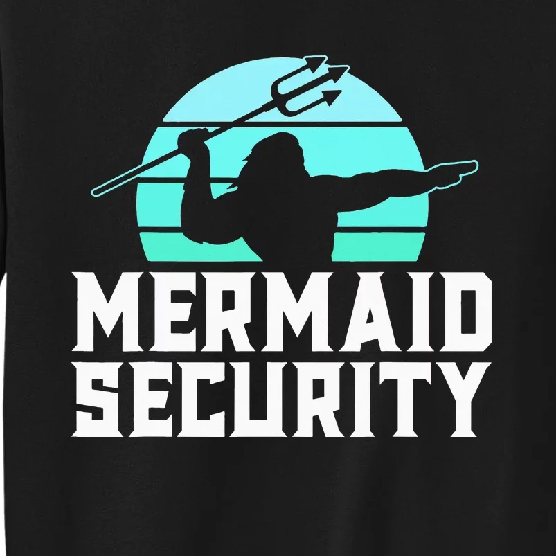 funny Mermaid Security Swimmer Dad Merdad Tall Sweatshirt