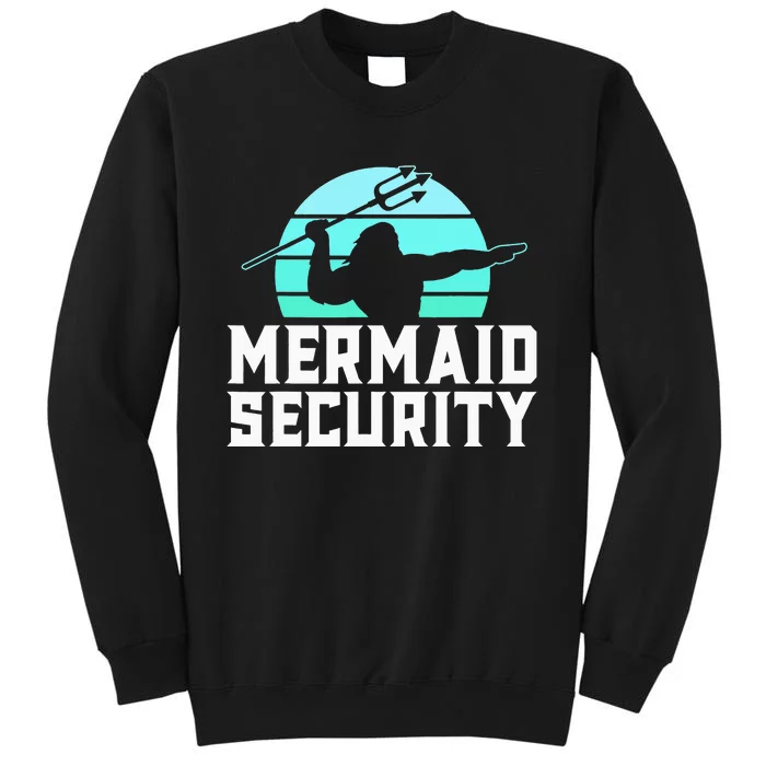 funny Mermaid Security Swimmer Dad Merdad Tall Sweatshirt