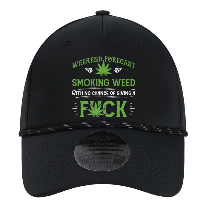 Funny Marijuana Smoking Weed Weekend Forecast Stoner Gift Performance The Dyno Cap