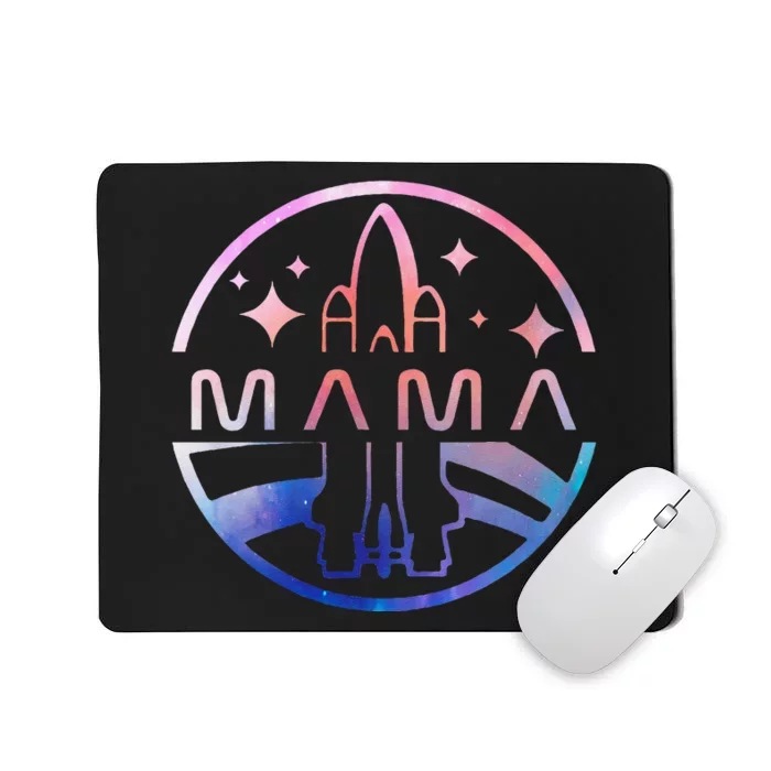 Funny Mama Space Astronaut Rocket Birthday Party Mousepad