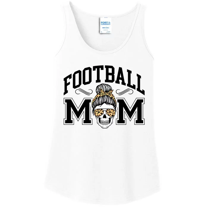 Football Mom Skull Buns American Football Gift Ladies Essential Tank