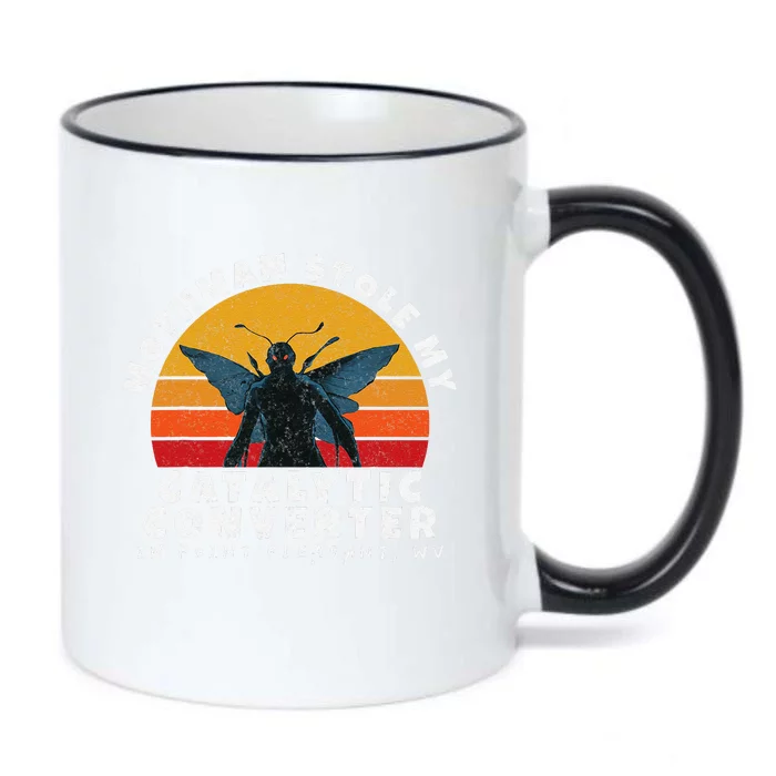 Funny Mothman Stole My Catalytic Converter Mothman Cryptid Black Color Changing Mug