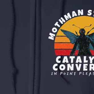 Funny Mothman Stole My Catalytic Converter Mothman Cryptid Full Zip Hoodie