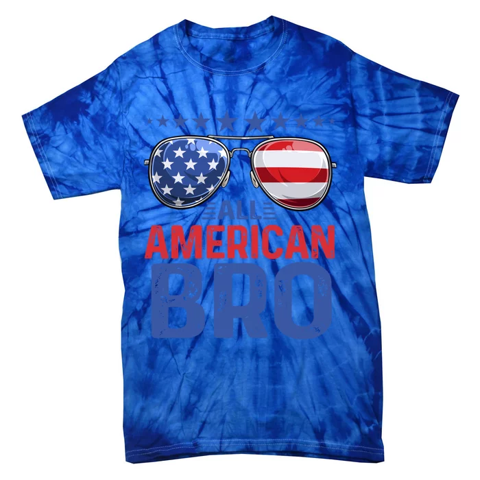 Family Matching Sunglusses All American Bro 4th Of July Usa Great Gift Tie-Dye T-Shirt