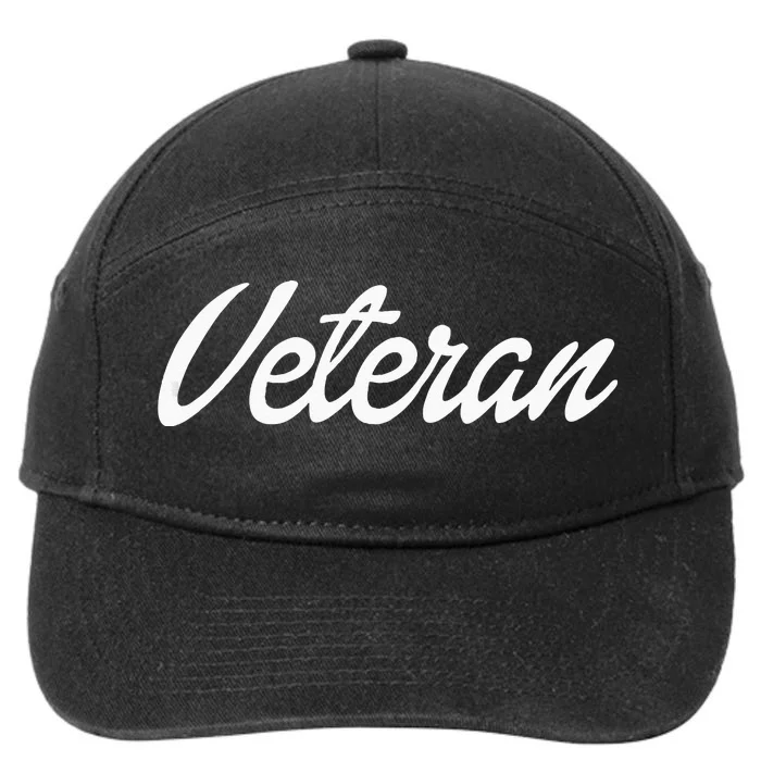 Female Military Service Veteran Gift 7-Panel Snapback Hat