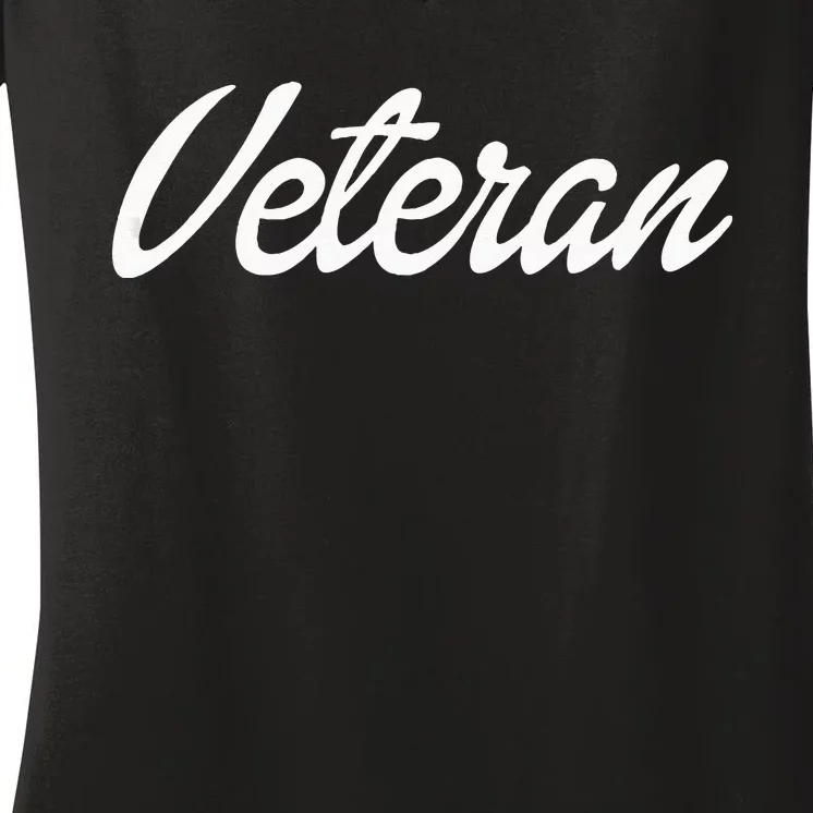 Female Military Service Veteran Gift Women's V-Neck T-Shirt