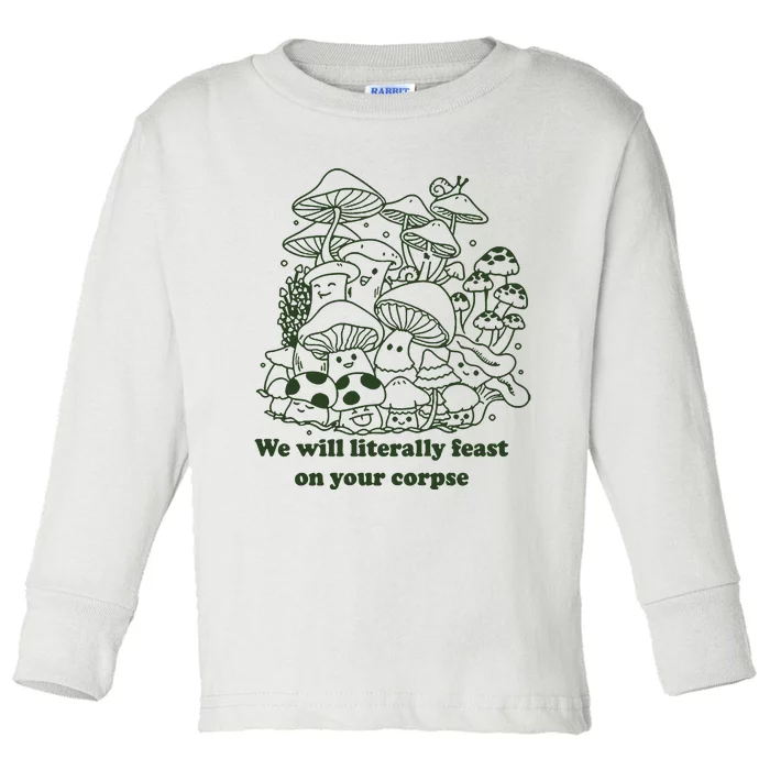 Funny Mushroom Shirts Gift Idea For Fungi Lover Toddler Long Sleeve Shirt