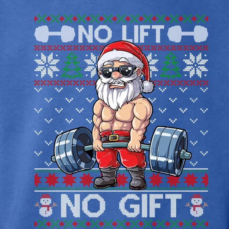 Funny Muscle Santa Lifting Christmas Ugly Christmas Sweater Gift Toddler Hoodie