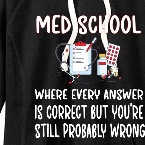 Funny Med School Future Doctor Medical School Student Funny Gift Women's Fleece Hoodie