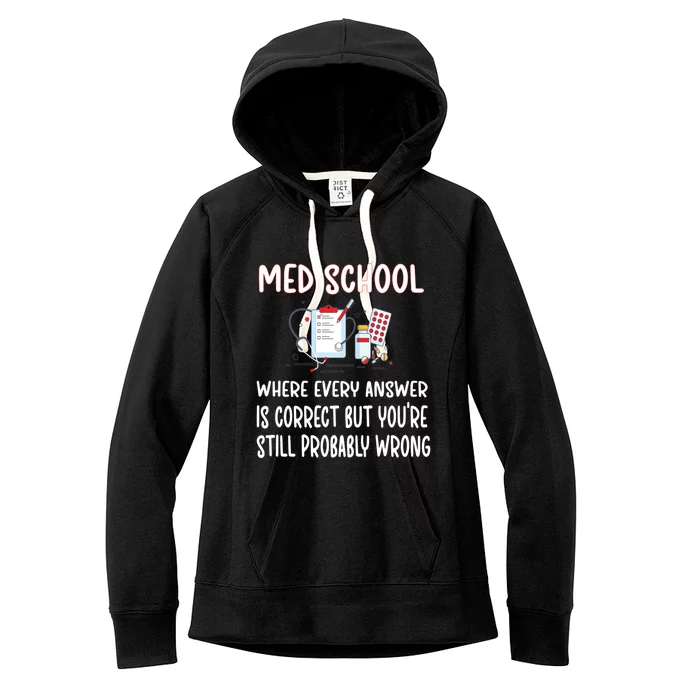 Funny Med School Future Doctor Medical School Student Funny Gift Women's Fleece Hoodie