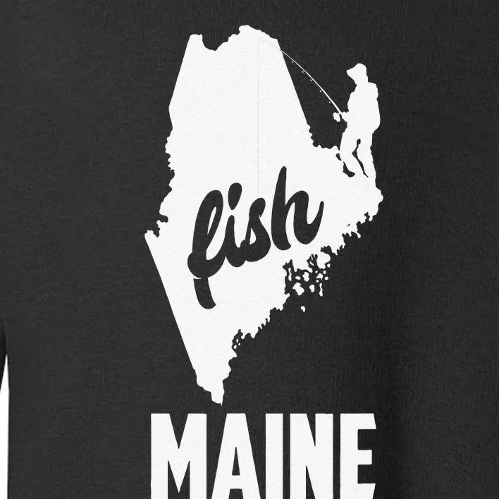 Fish Maine State Pride Fishing Toddler Sweatshirt