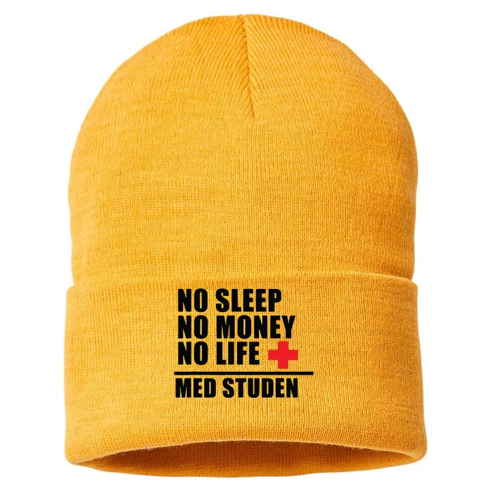 Funny Med School Trust Me Im Almost A Doctor Sustainable Knit Beanie