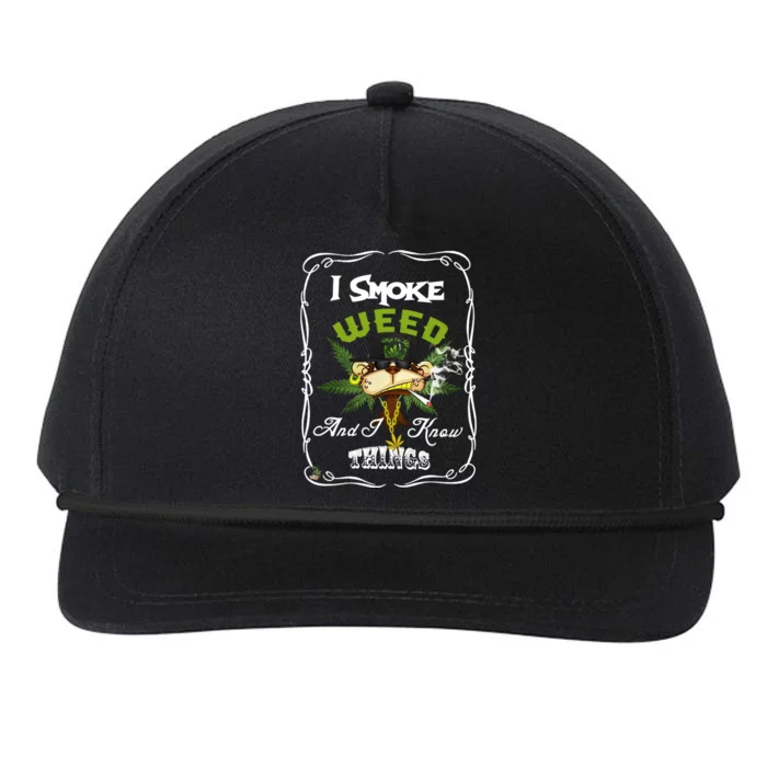 Funny Monkey Smoke Weed Great Gift Snapback Five-Panel Rope Hat