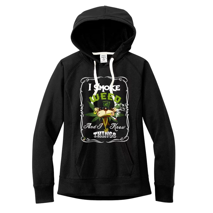 Funny Monkey Smoke Weed Great Gift Women's Fleece Hoodie