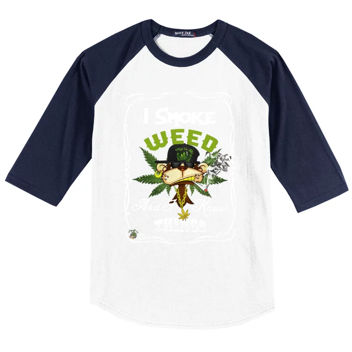 Funny Monkey Smoke Weed Great Gift Baseball Sleeve Shirt