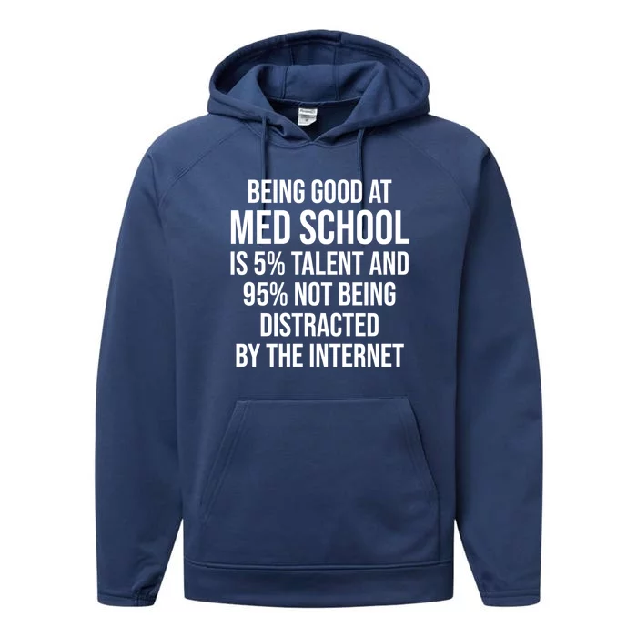 Funny Med School Student Medical Doctor Humor Gift Performance Fleece Hoodie