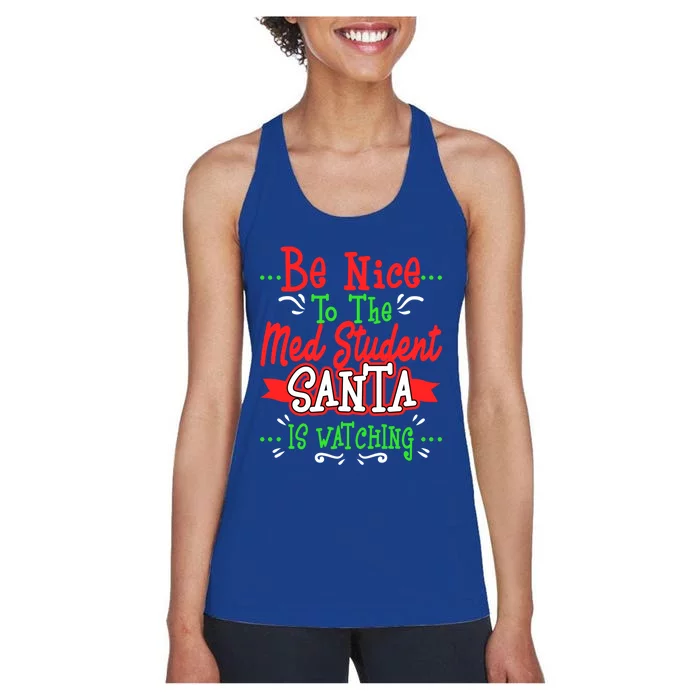 Funny Med Student Christmas Gag Gift Medical Future Doctor Gift Women's Racerback Tank