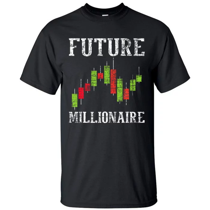 Future Millionaire Stock Exchange Day Trader Day Trading Tall T-Shirt