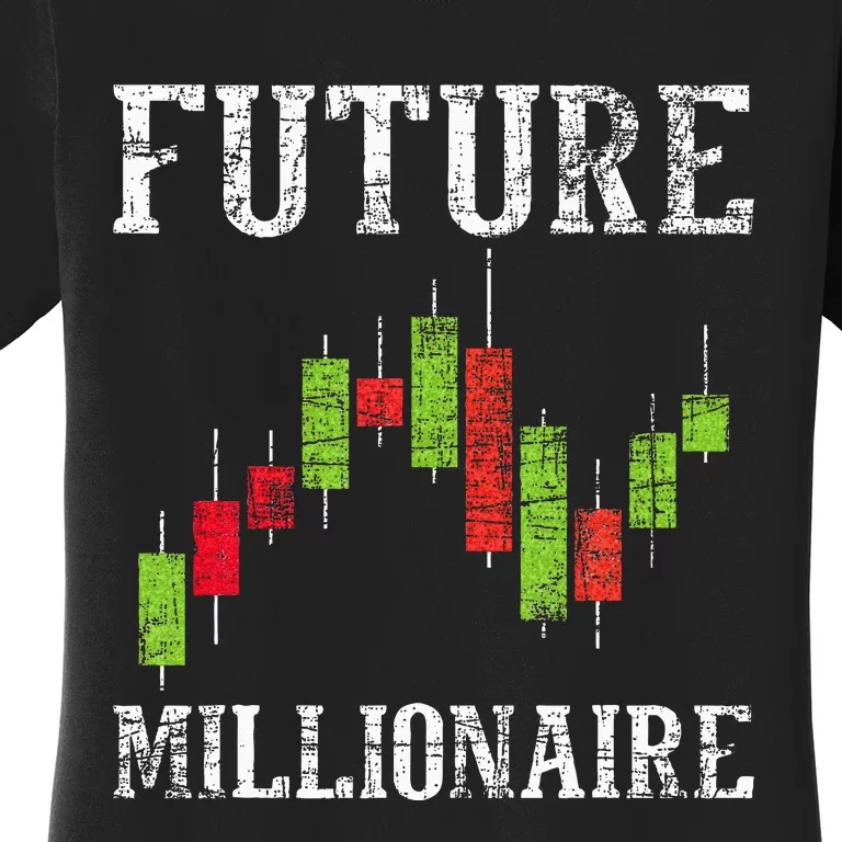 Future Millionaire Stock Exchange Day Trader Day Trading Women's T-Shirt