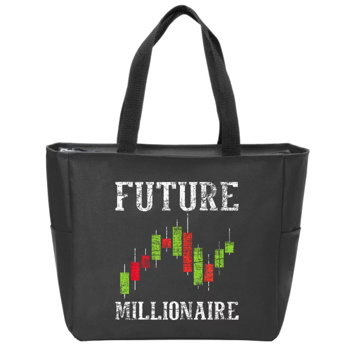 Future Millionaire Stock Exchange Day Trader Day Trading Zip Tote Bag