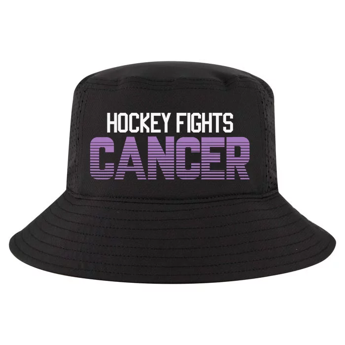 Family Member Support Hockey Fights Cancer Awareness Cool Comfort Performance Bucket Hat