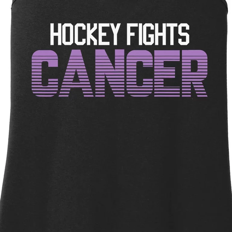 Family Member Support Hockey Fights Cancer Awareness Ladies Essential Tank