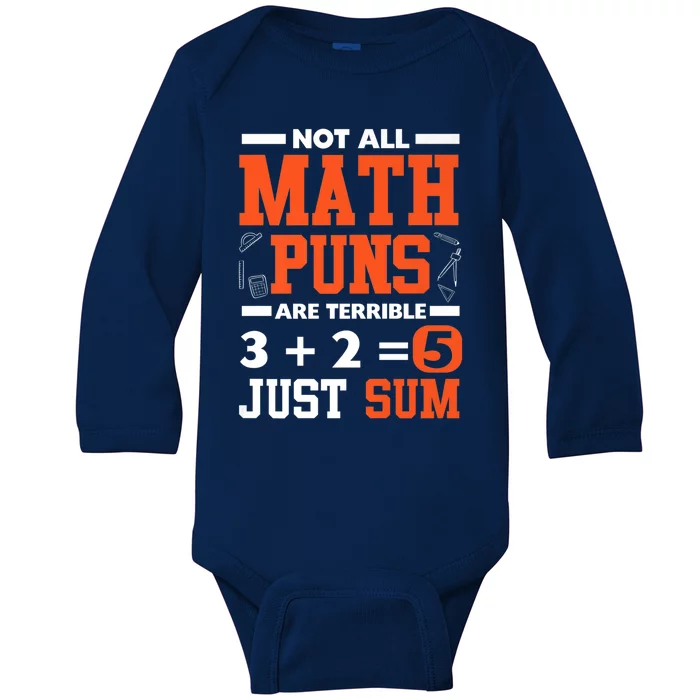 Funny Math Saying Equation Math Joke Gift Baby Long Sleeve Bodysuit