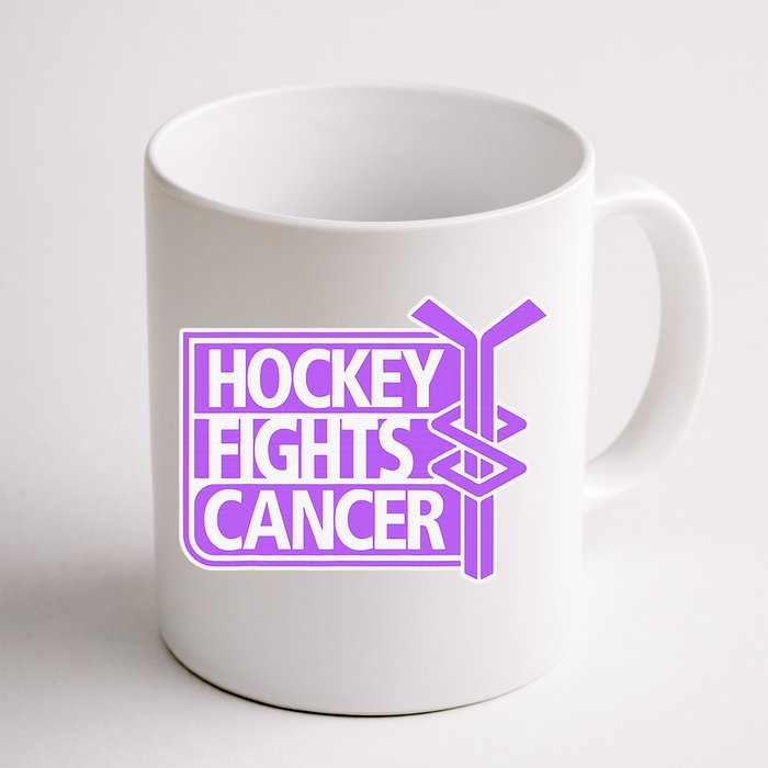 Family Member Support Hockey Fights Cancer Awareness Front & Back Coffee Mug