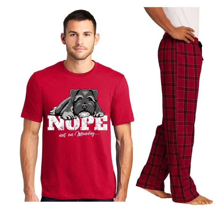 Funny Miniature Schnauzer Dog Gift Schnauzer Nope Breed Gift Pajama Set