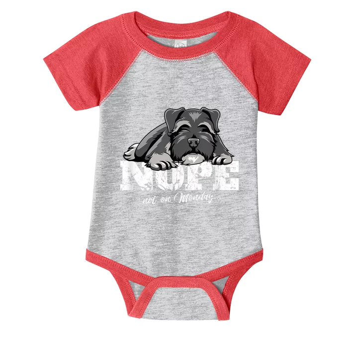 Funny Miniature Schnauzer Dog Gift Schnauzer Nope Breed Gift Infant Baby Jersey Bodysuit