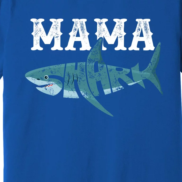 Funny Mama Shark Family Matching Shark Lover Ocean Animal Gift Premium T-Shirt