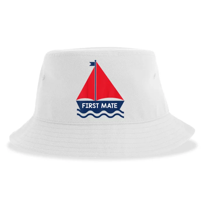 First Mate Sailing Boat Sustainable Bucket Hat