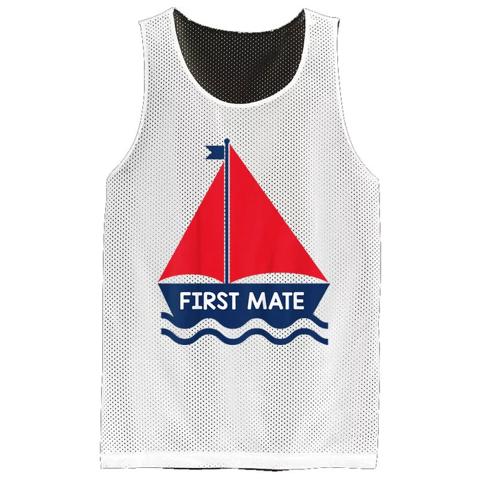 First Mate Sailing Boat Mesh Reversible Basketball Jersey Tank