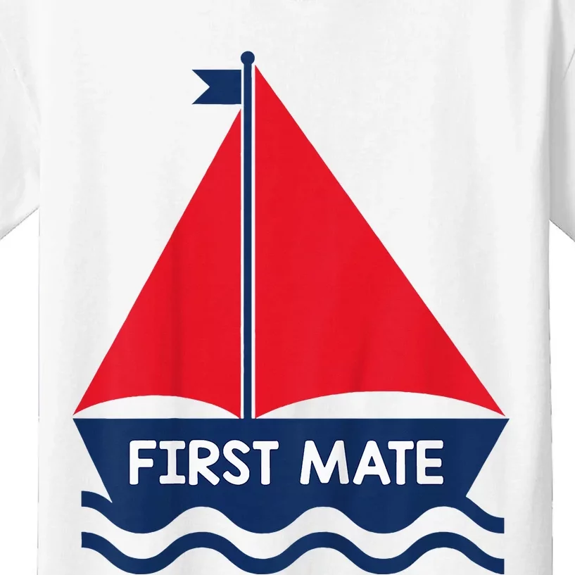 First Mate Sailing Boat Kids T-Shirt