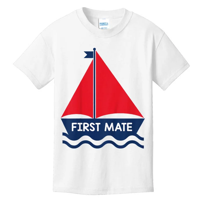 First Mate Sailing Boat Kids T-Shirt