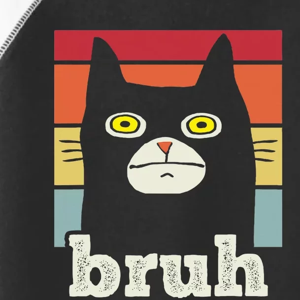 Funny Meme Saying Bruh With Cat Greetings Teens Toddler Fine Jersey T-Shirt