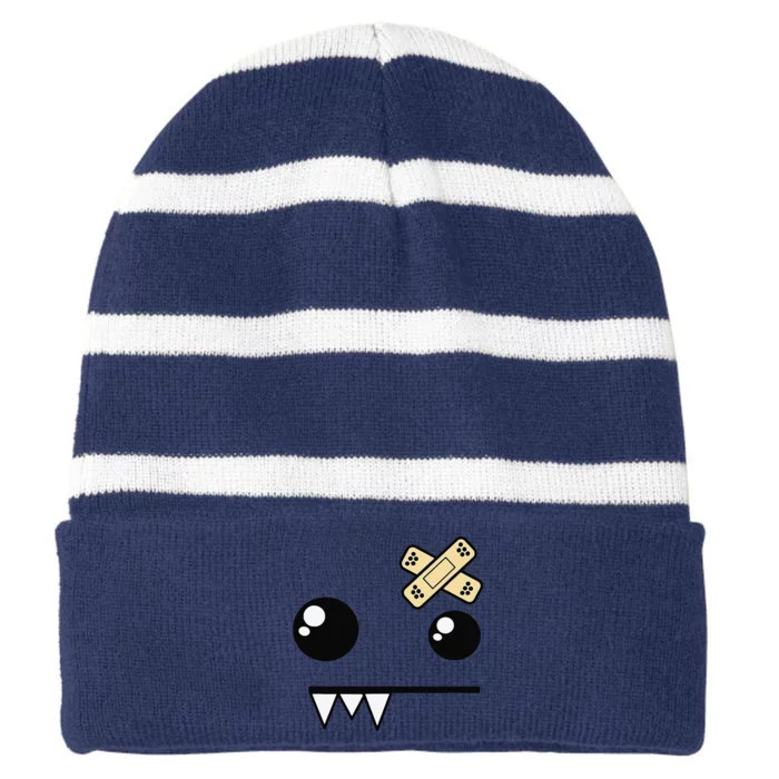 Funny Monster Scene Emo Design Gift Striped Beanie with Solid Band