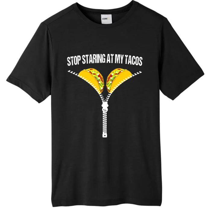 Funny Mexican Stop Staring At My Tacos Fiesta Cinco De Mayo ChromaSoft Performance T-Shirt