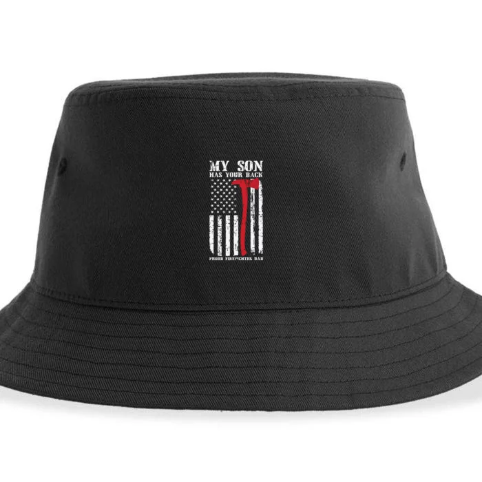 Firefighter My Son Has Your Proud Firefighter Dad American Sustainable Bucket Hat