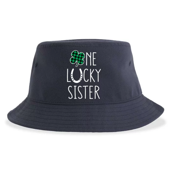 Family Matching St Patricks Day Girl One Lucky Sister Teens Sustainable Bucket Hat