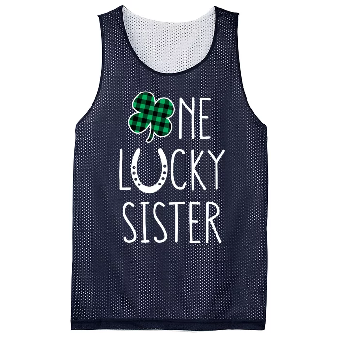 Family Matching St Patricks Day Girl One Lucky Sister Teens Mesh Reversible Basketball Jersey Tank