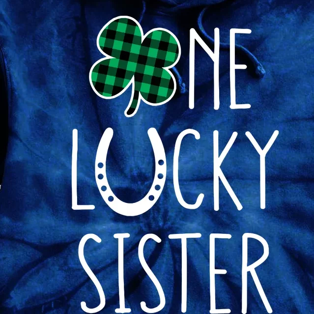 Family Matching St Patricks Day Girl One Lucky Sister Teens Tie Dye Hoodie