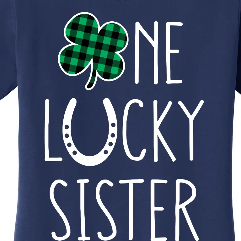 Family Matching St Patricks Day Girl One Lucky Sister Teens Women's T-Shirt