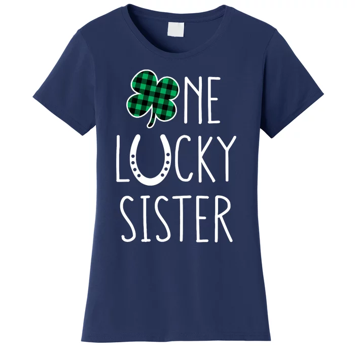 Family Matching St Patricks Day Girl One Lucky Sister Teens Women's T-Shirt