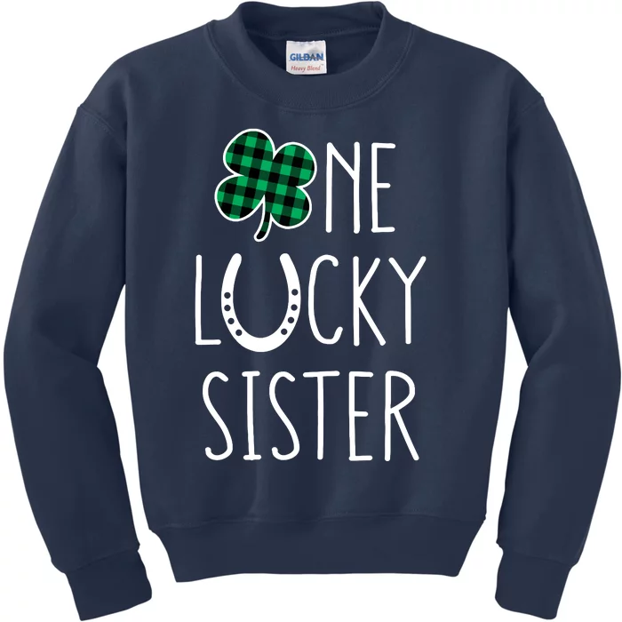 Family Matching St Patricks Day Girl One Lucky Sister Teens Kids Sweatshirt